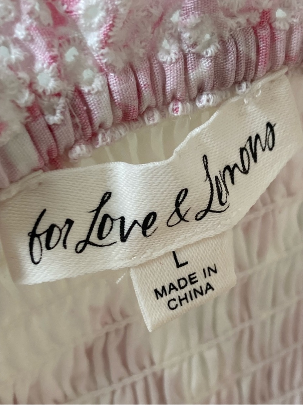 For Love & Lemons Mills Ruched Floral Mini Dress Coquette Milkmaid Corset sz L - Picture 12 of 14